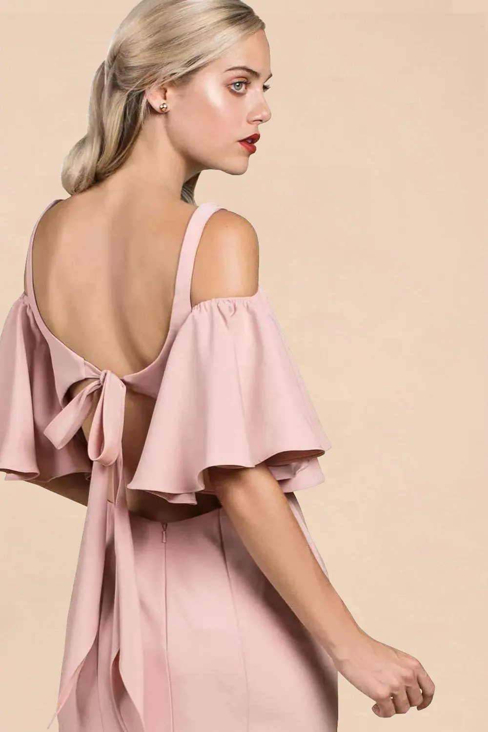 Long Square Neckline Evening Gown by Tux-USA