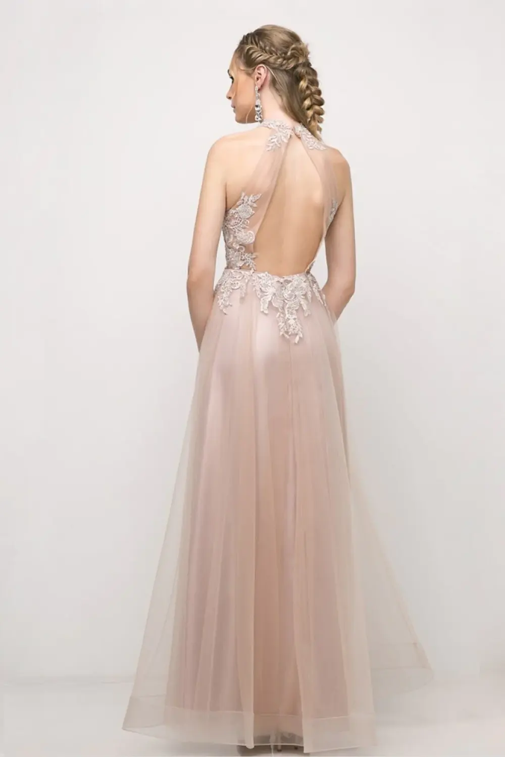 A-Line Gown with Halter Neckline by Tux-USA