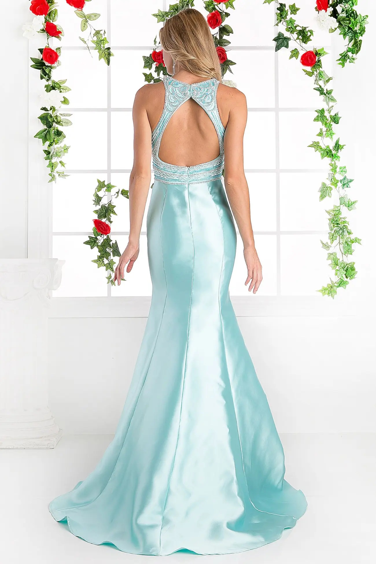 Open Cut-Out Back Dress by Tux-USA