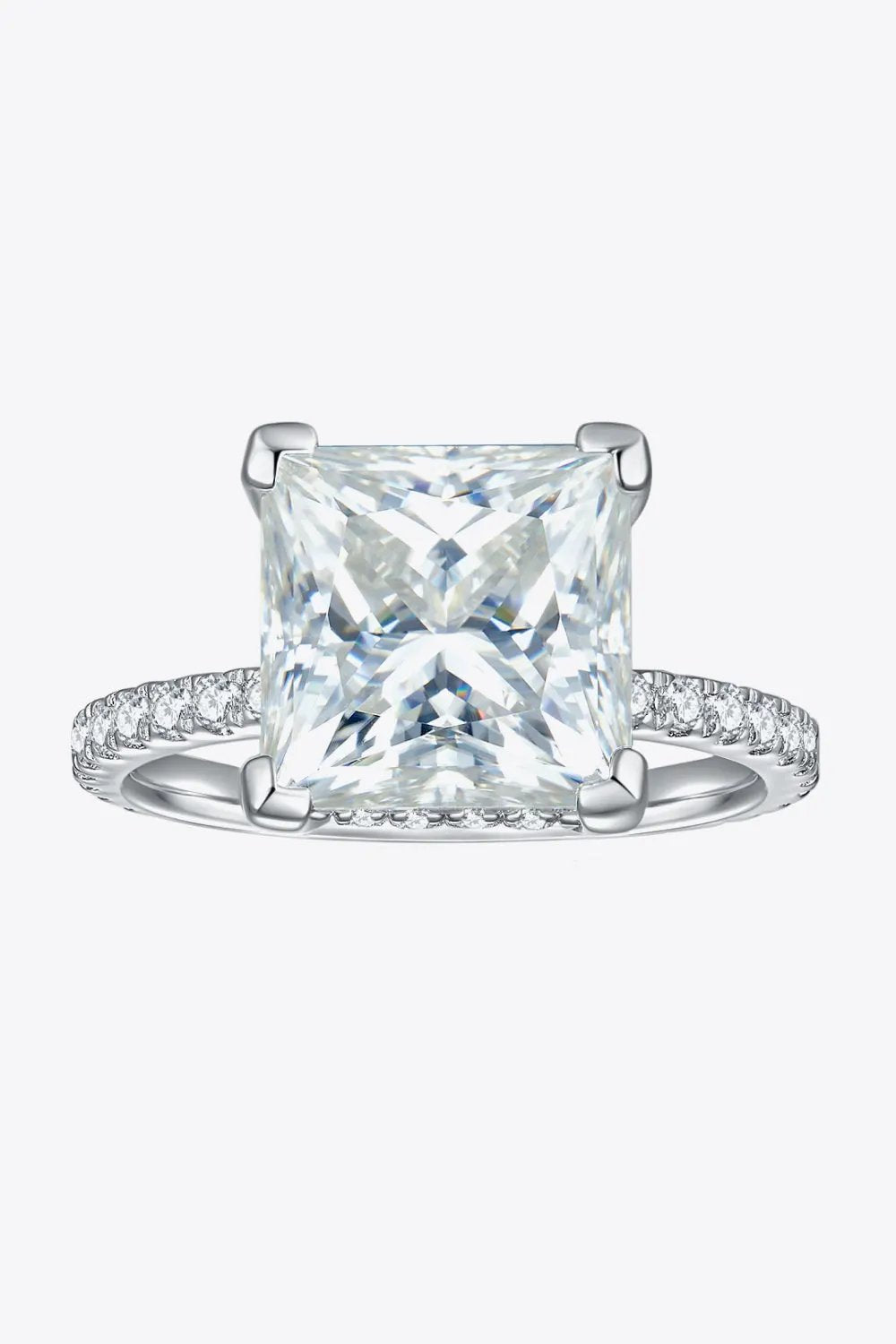 5.52 Carat Moissanite Side Stone Ring by Partner Label
