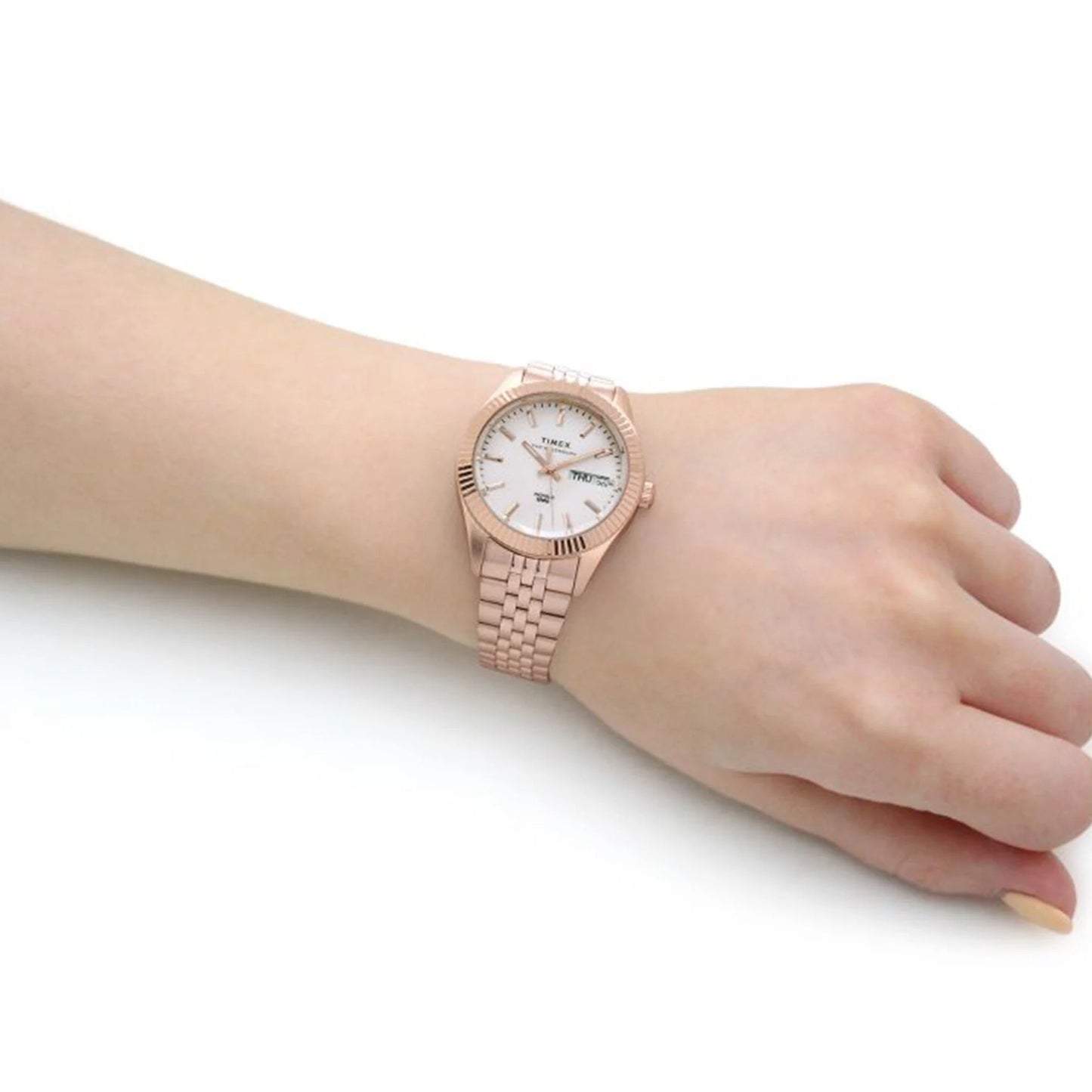 Timex Women's Rose Gold Watch, Pink Dial | Tw2u78400-4