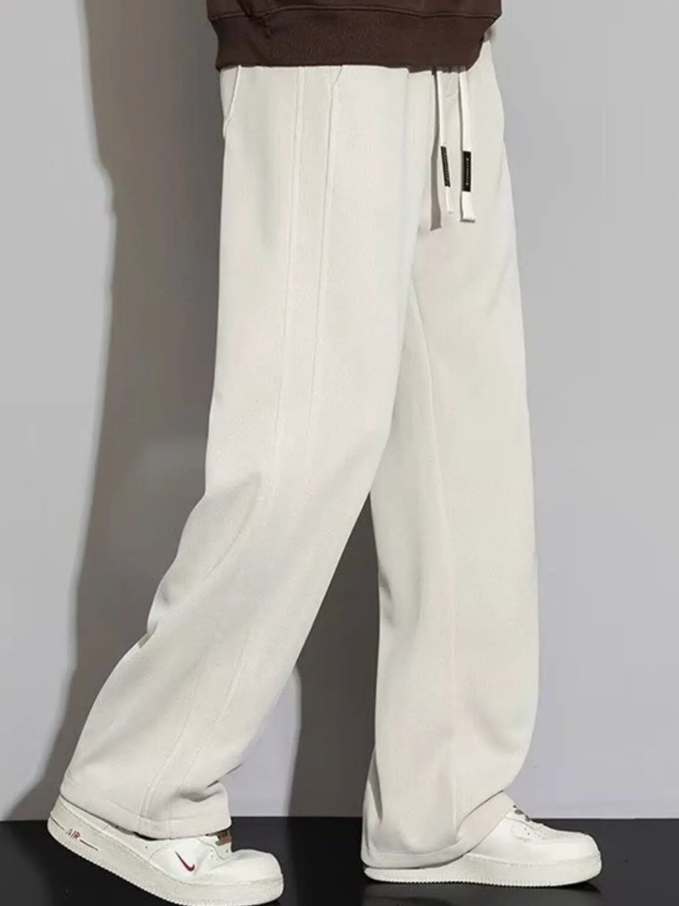 Men's Plus Size Casual Loose Fit Drawstring Pants by Partner Label