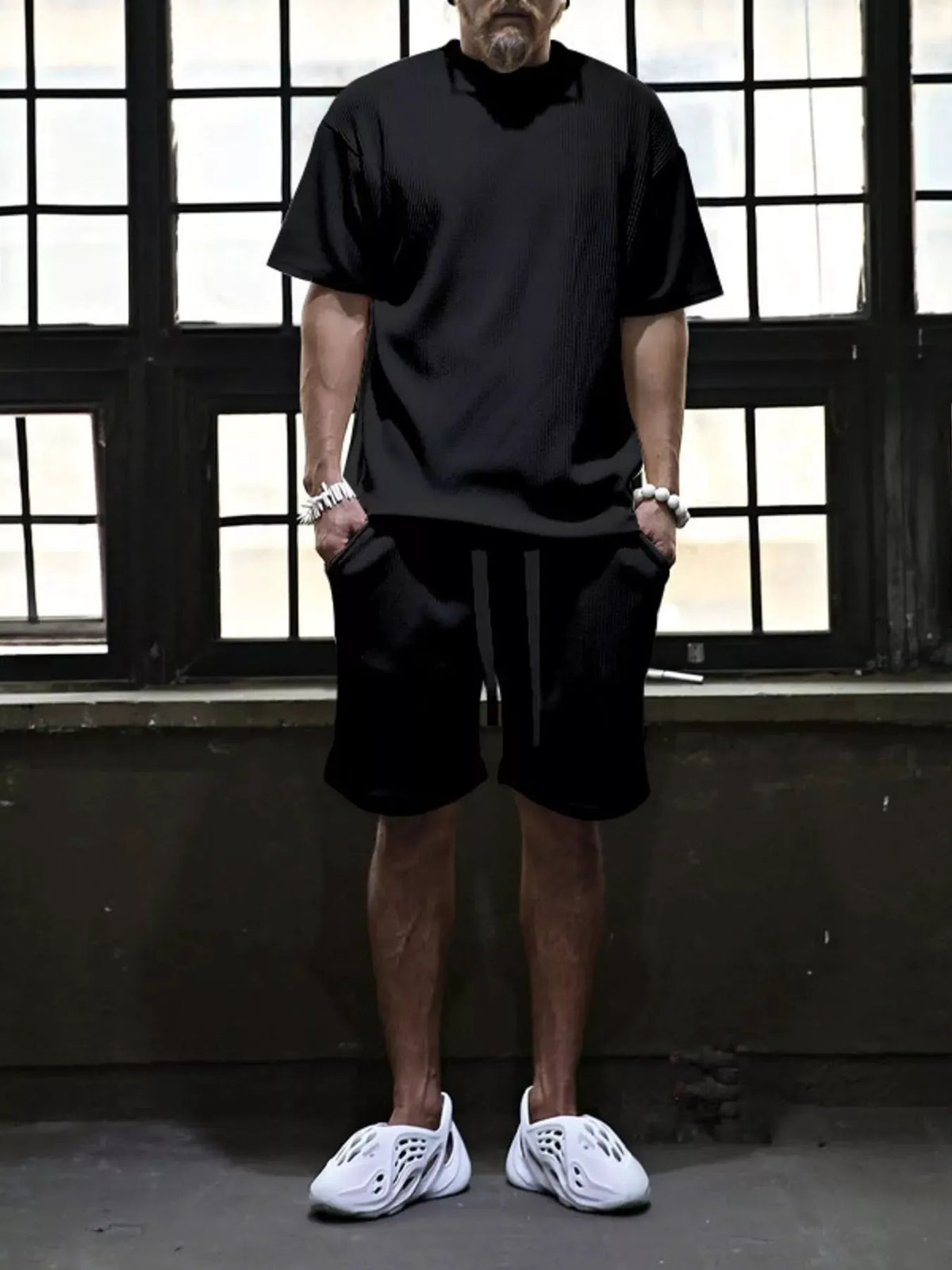 Men's Full Size Short Sleeve Top and Shorts Set Plus Size by Trendsi