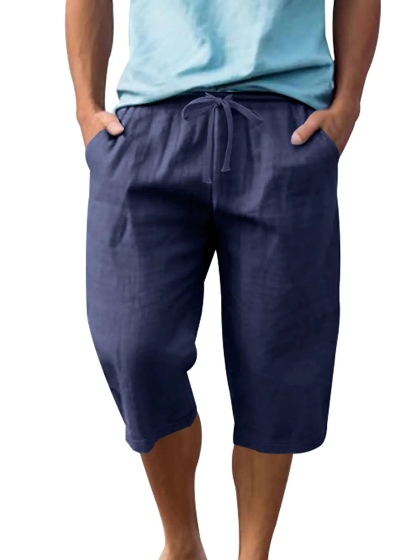Men's Full Size Casual Drawstring Shorts Plus Size by Trendsi