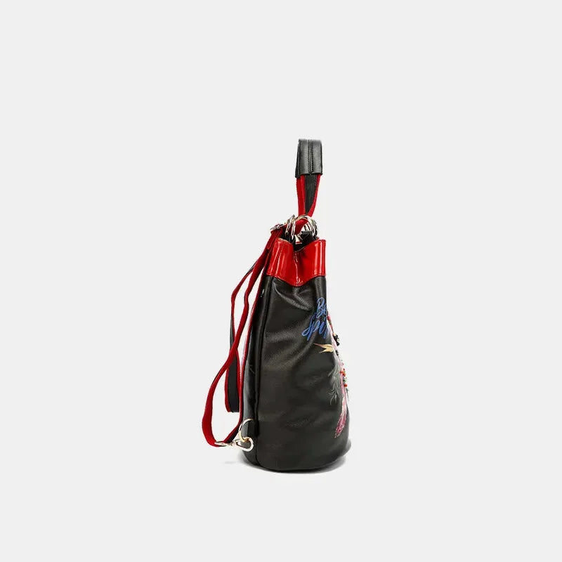 Nicole Lee USA Flower Pattern Adjustable Strap Backpack Bag by Nicole Lee USA