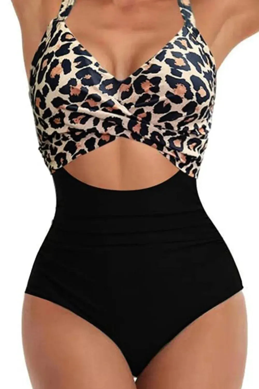 Tied Crisscross Cutout One-Piece Swimwear by Partner Label