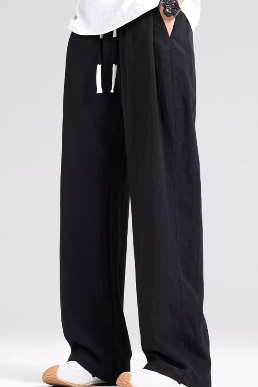 Men's Plus Size Wide Leg Pants by Partner Label