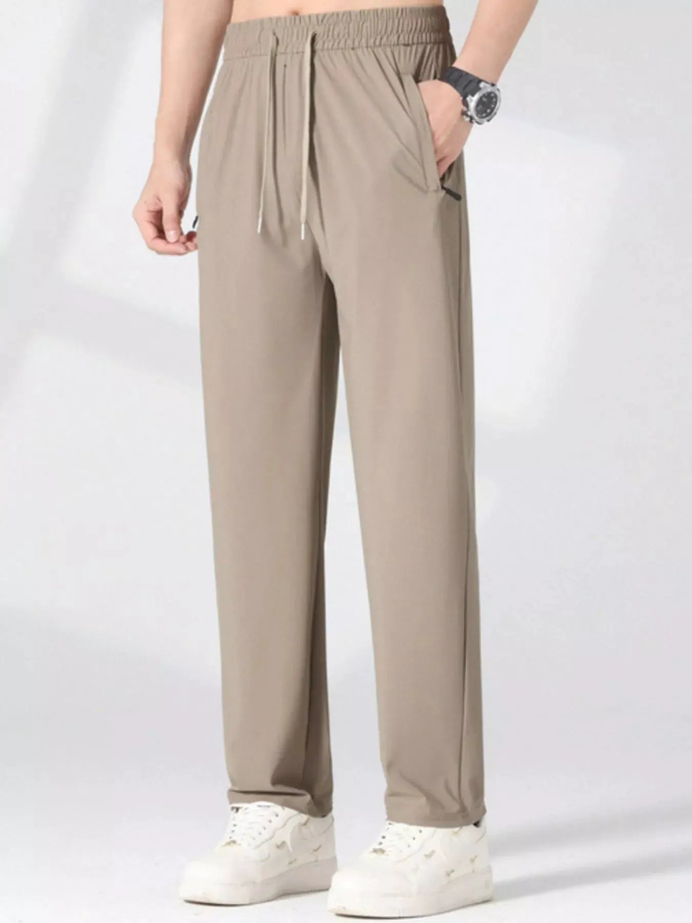Men's Plus Size Casual Lightweight Quick-Dry Pants by Trendsi