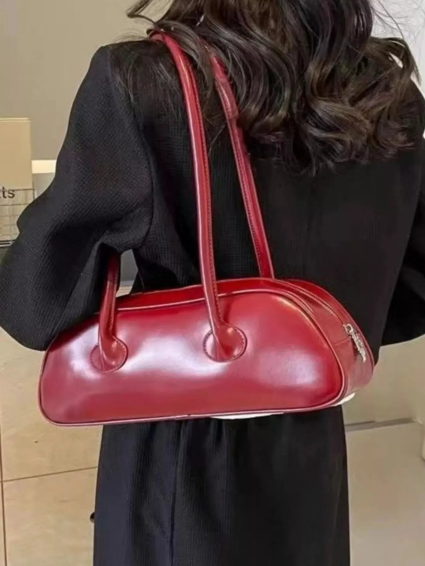 Retro Style Leather Shoulder Bag by Partner Label