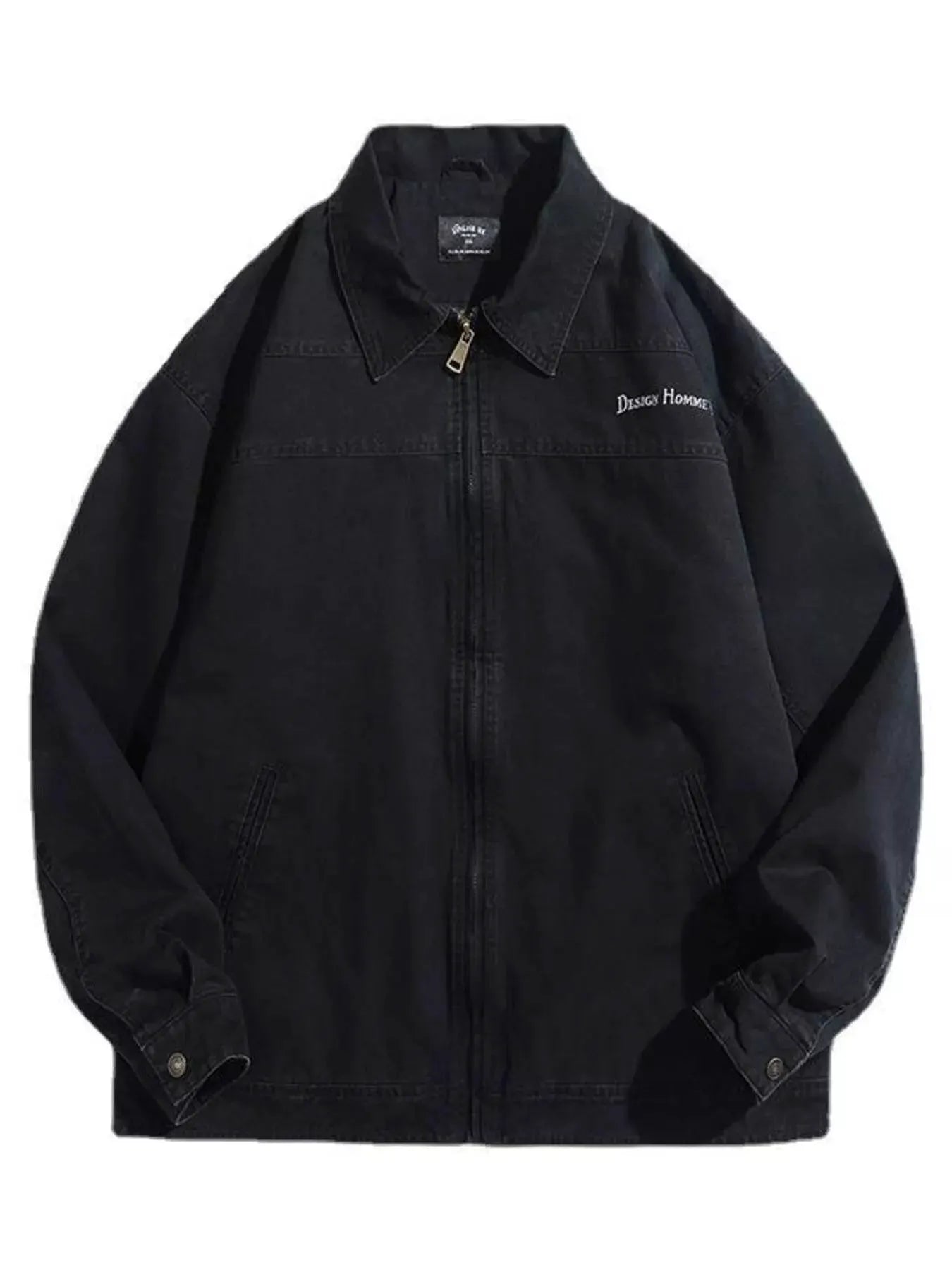Men's Plus Size Zip Up Long Sleeve Jacket by Partner Label