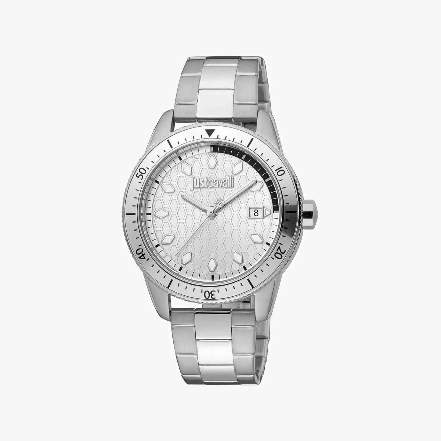 Just Cavalli Men's Silver Stainless Steel Watch, Silver Dial | Jc1g179m0055 by JUST CAVALLI