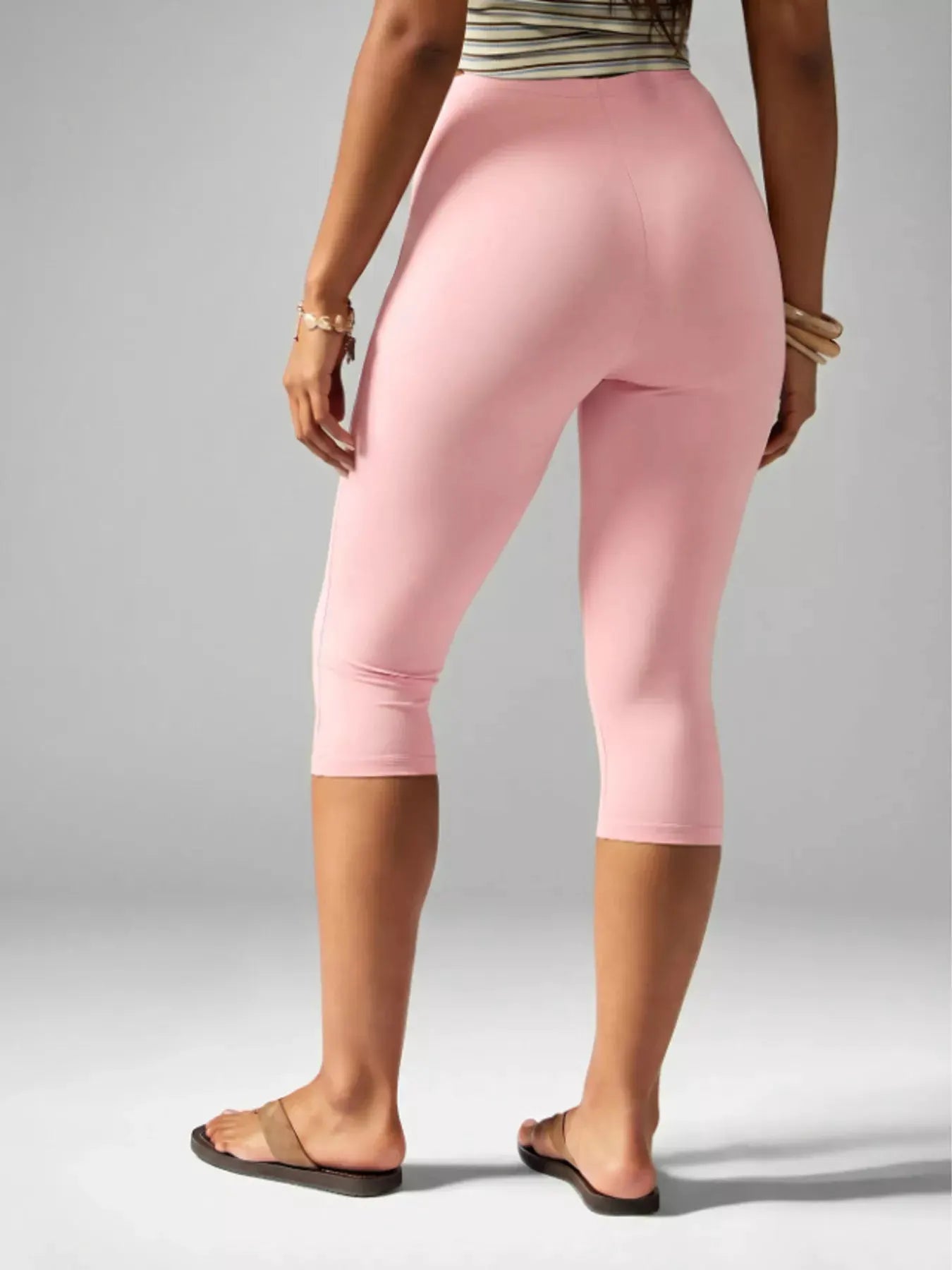 High-Waisted Active Capri Leggings by Trendsi