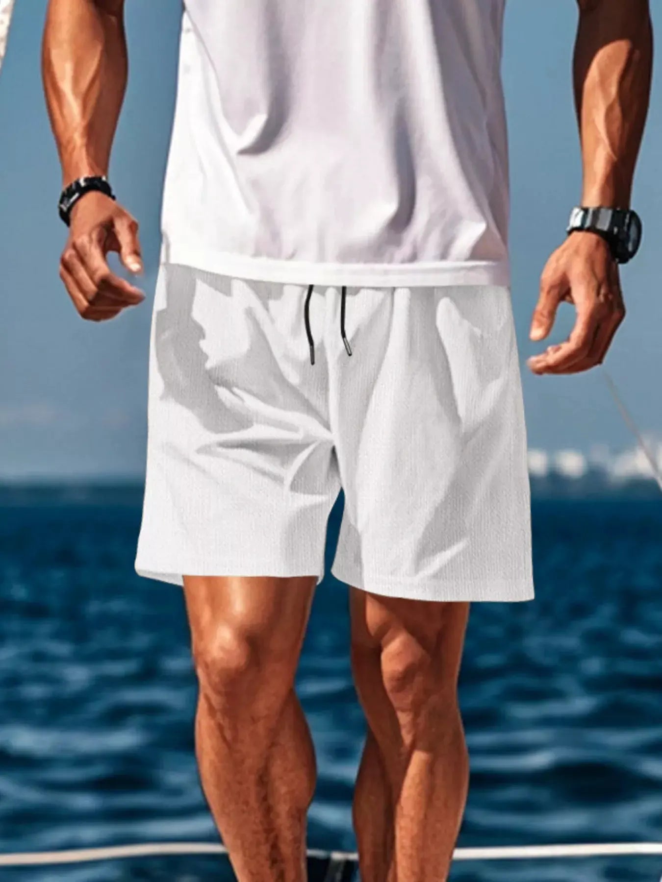 Men's Drawstring Causal Shorts by Trendsi