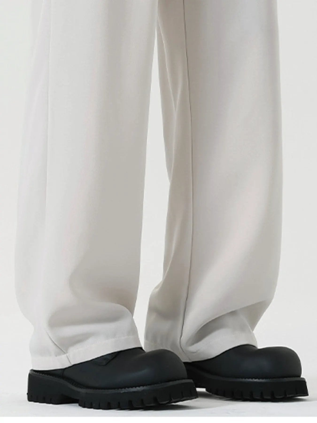 Men's Plus Size Wide Leg Pleated Dress Pants by Partner Label