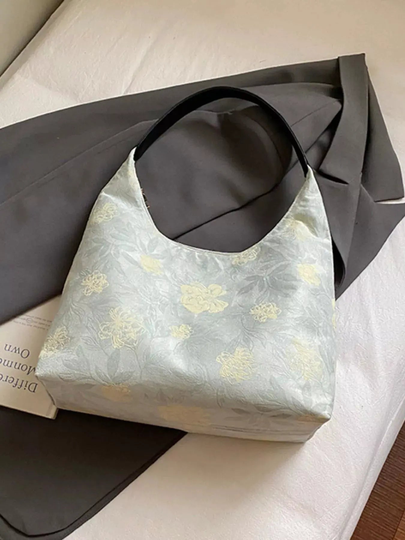 Floral Pattern Hobo Shoulder Bag by Partner Label