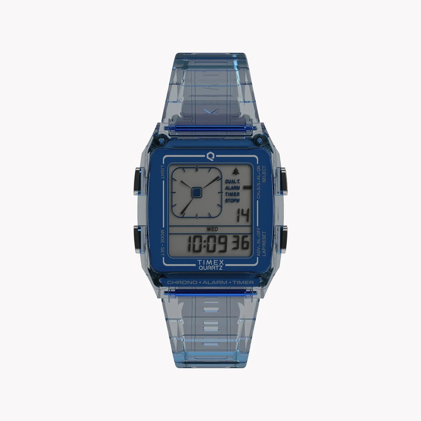 Timex Unisex Blue Resin Watch, Transparent Blue | Tw2w45100 by TIMEX