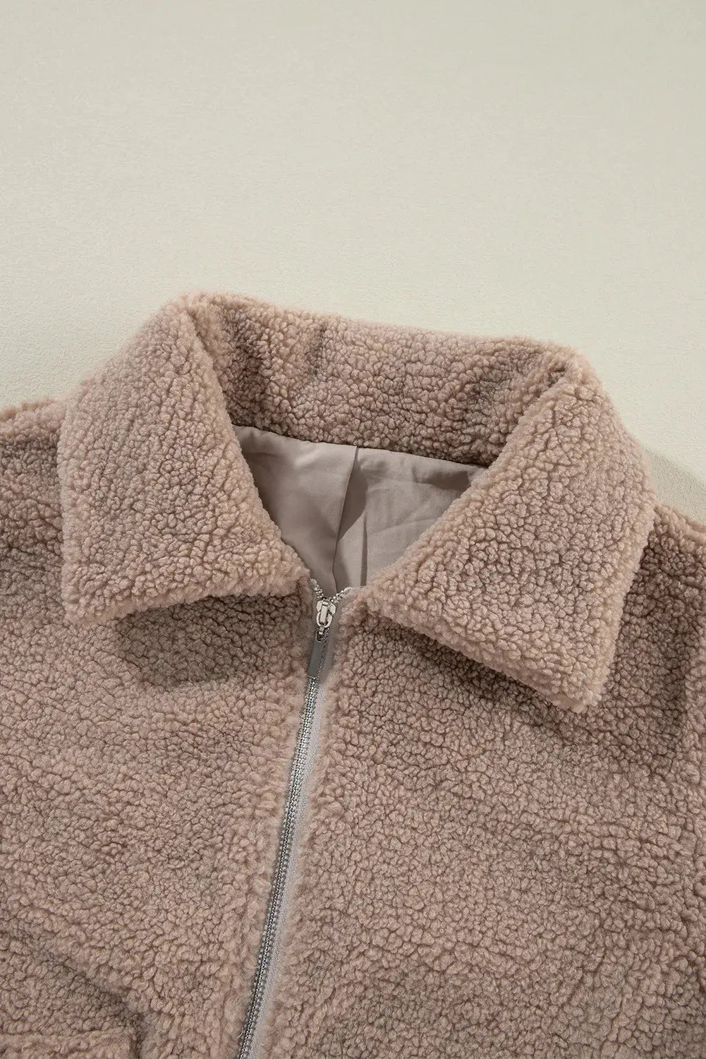 Zip Up Long Sleeve Plush Jacket by Partner Label