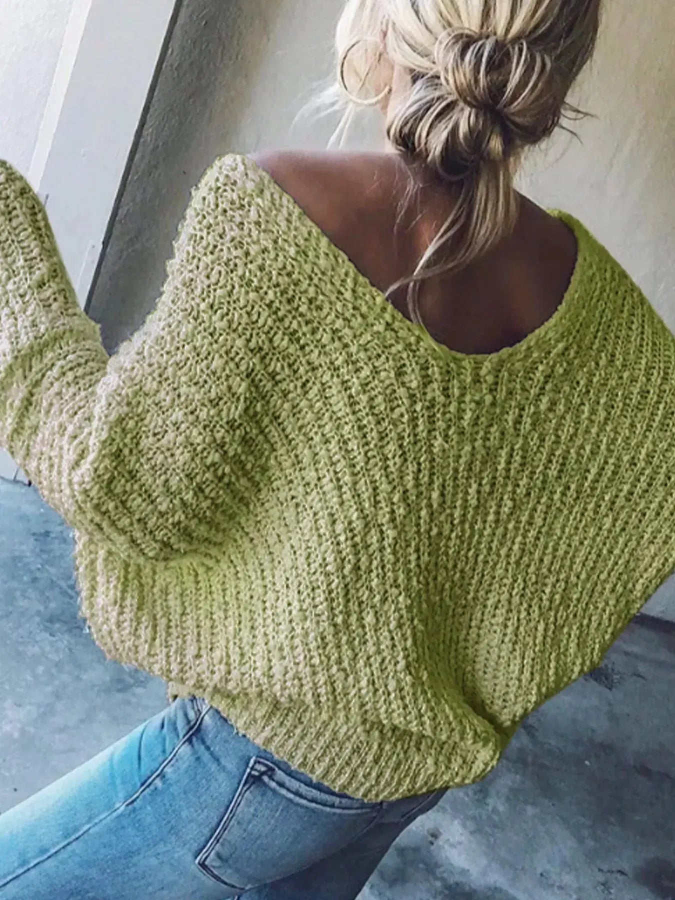 Loose Fit Long Sleeve Sweater by Partner Label