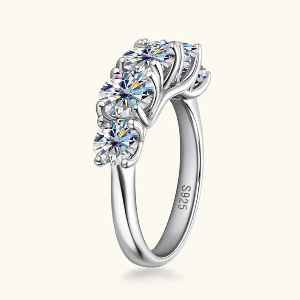 3.6 Carat Moissanite 925 Sterling Silver Ring by Partner Label
