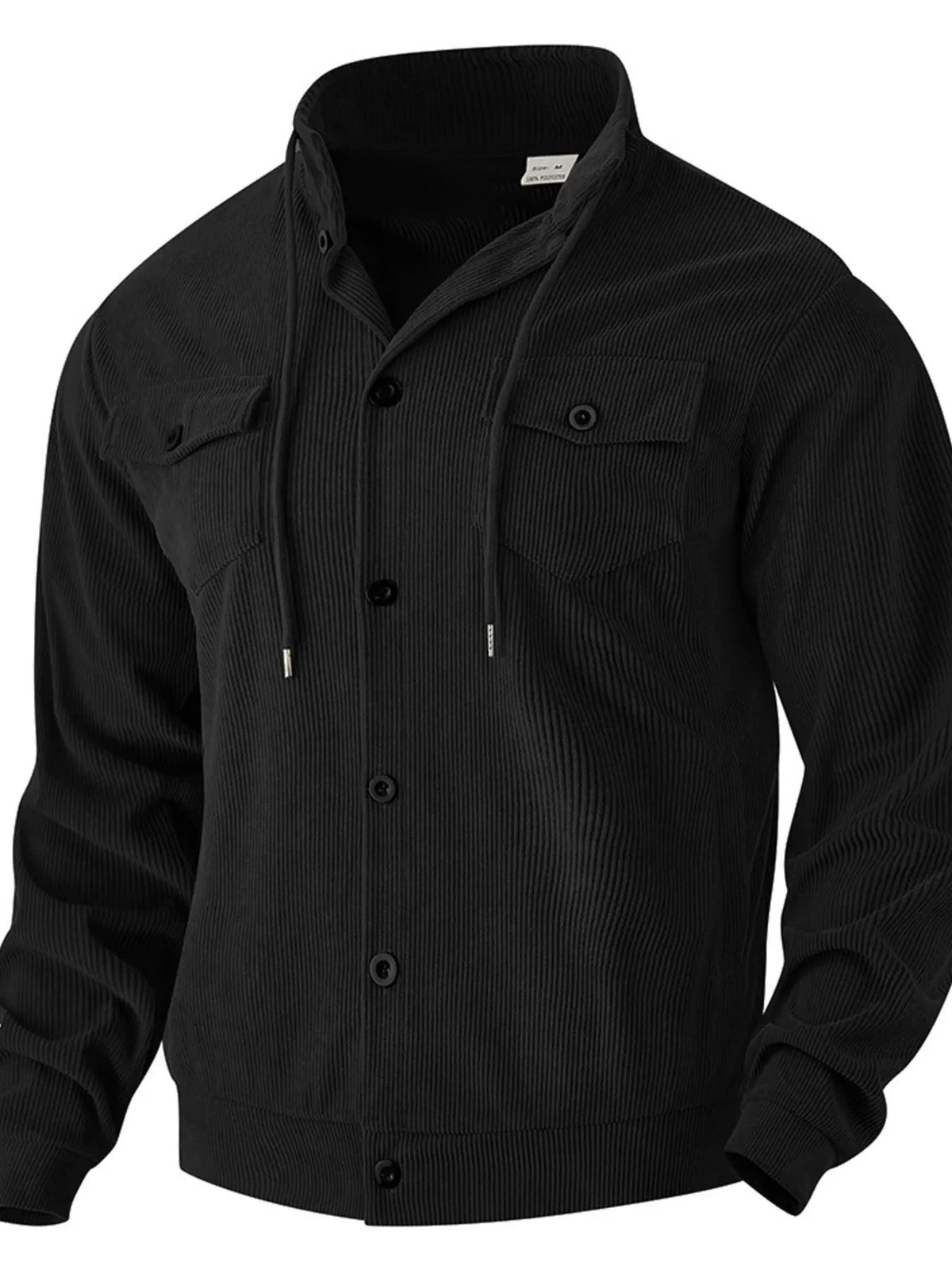 Men's Full Size Corduroy Button Up Casual Jacket Plus Size by Trendsi