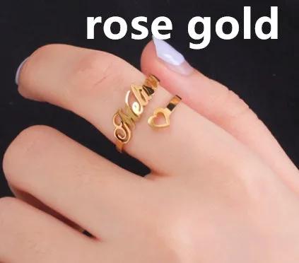 Adjustable Custom Name Stainless Steel Custom Ring by Beautiful Legend Store