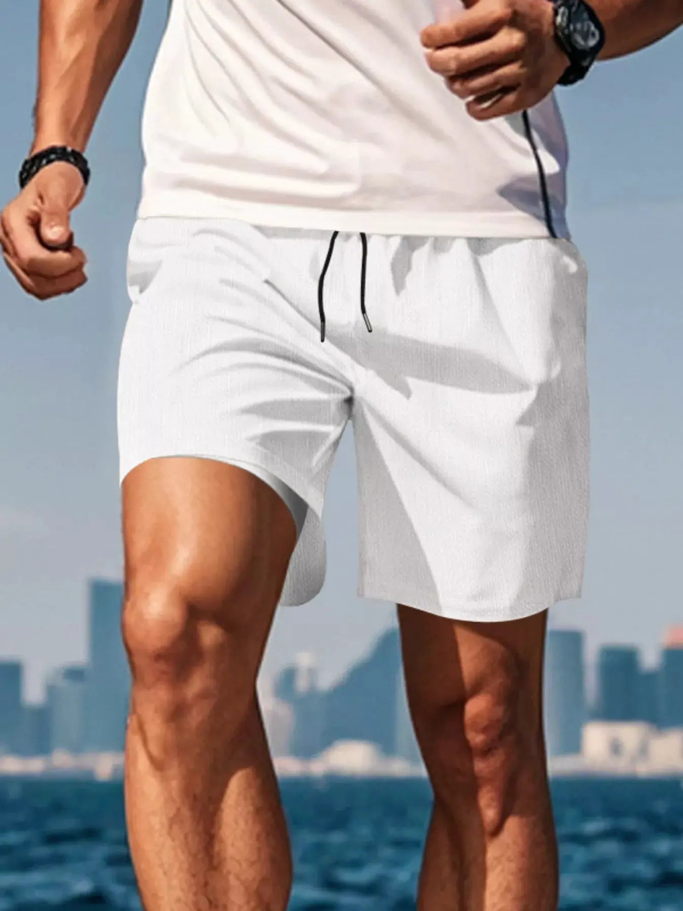 Men's Drawstring Causal Shorts by Trendsi