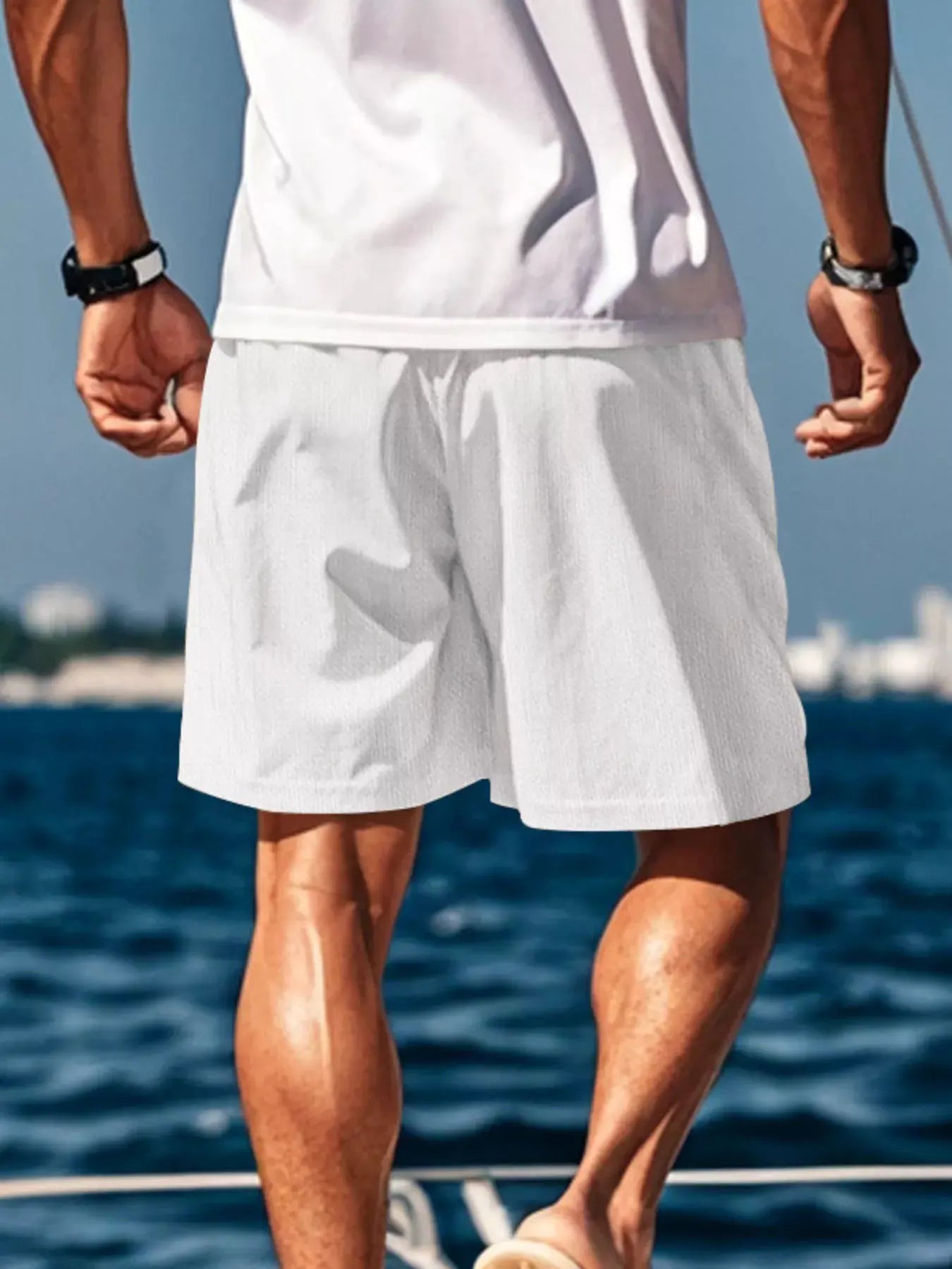 Men's Drawstring Causal Shorts by Trendsi