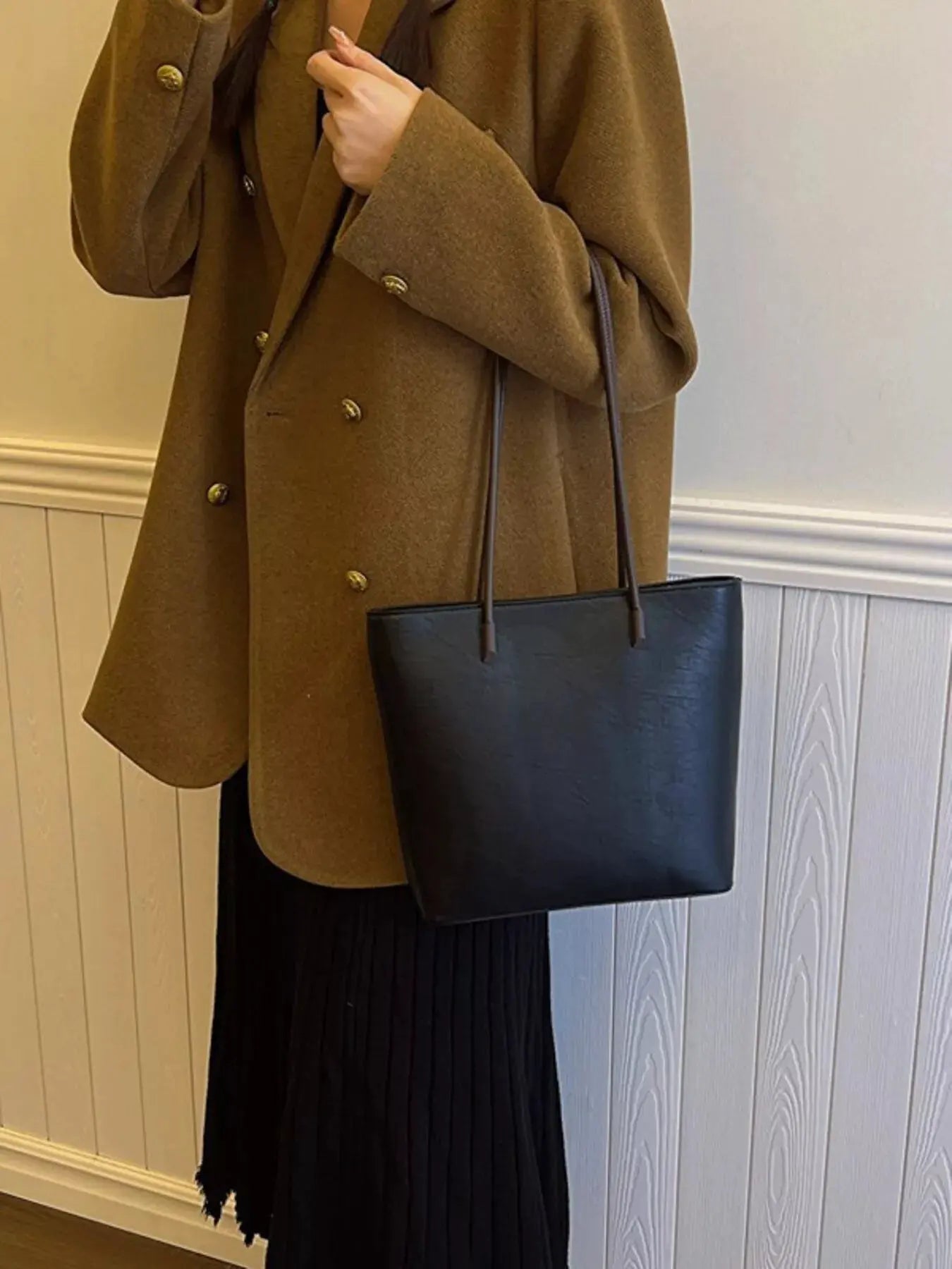 PU Leather Tote Bag by Partner Label