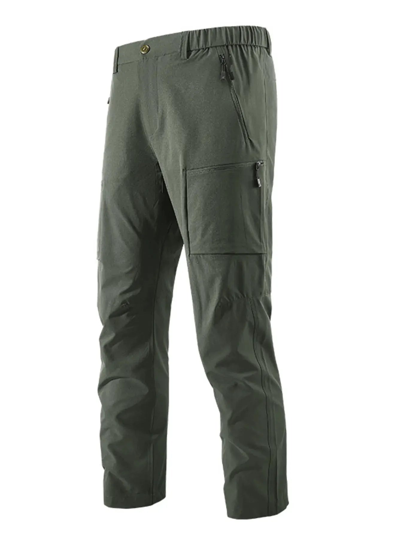 Men's Plus Size Outdoor Cargo Pants with Zipper Pockets by Partner Label
