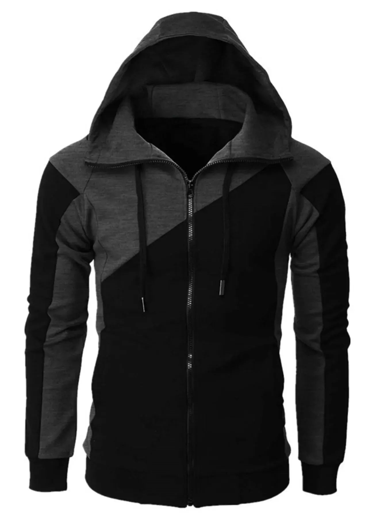 Men's Color Block Zip-Up Hoodie by Partner Label