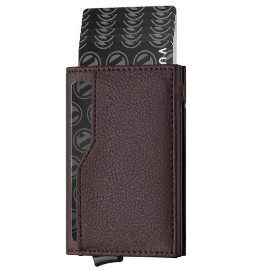 RFID Blocking Leather Credit Card Case 💳🖤 Double ID Window Wallet by Inland Leather
