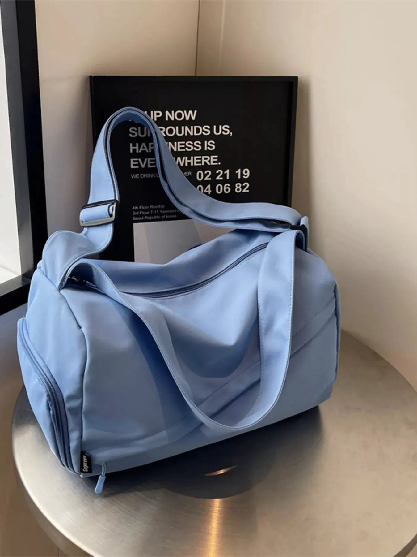 Adjustable Strap Solid Color Travel Bag by Partner Label