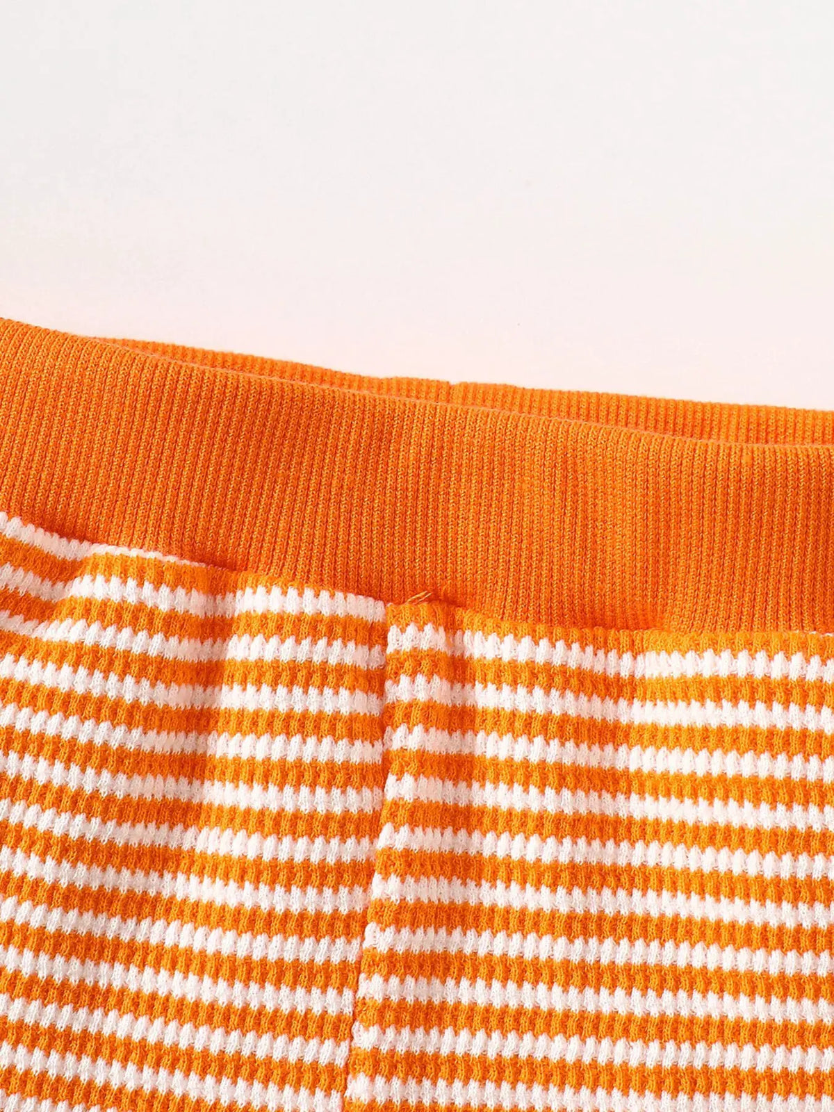 Children's Halloween Striped Ghost Top and Pants Set by Trendsi