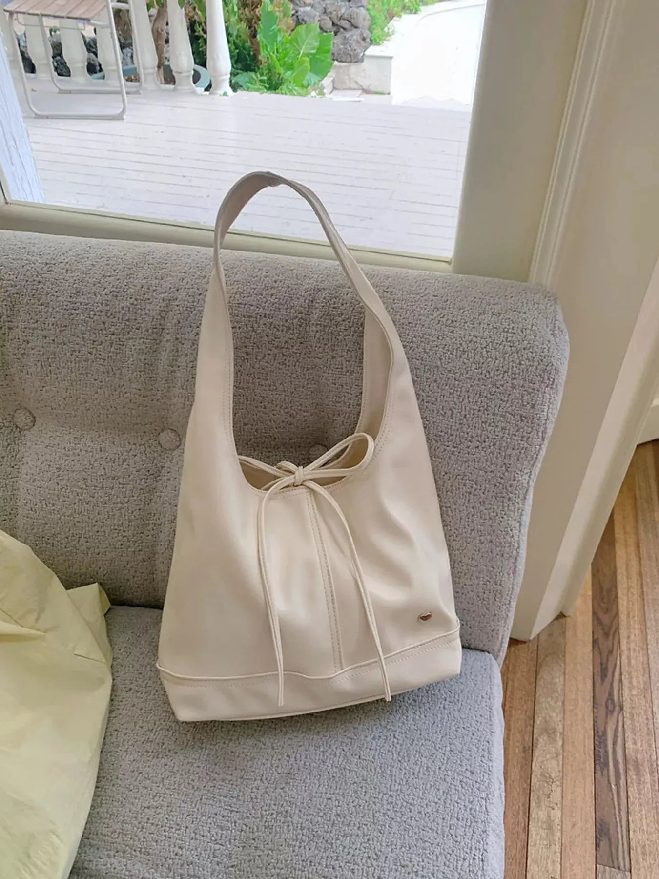 Leather Tied Shoulder Bag by Partner Label