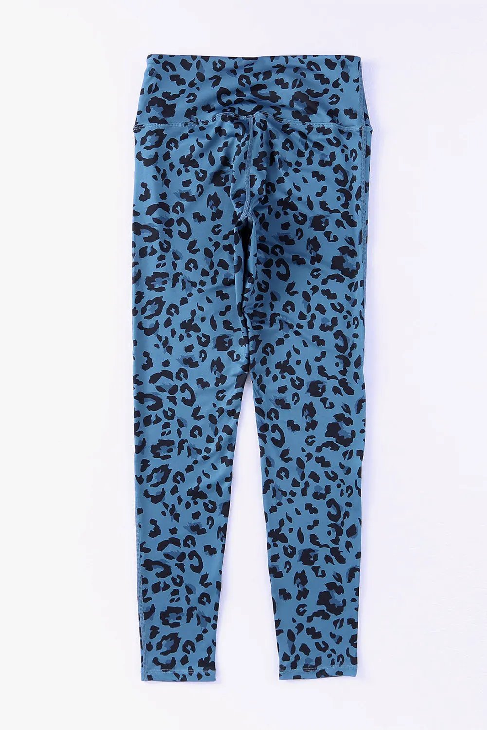 Leopard Print Wide Waistband Leggings by Partner Label