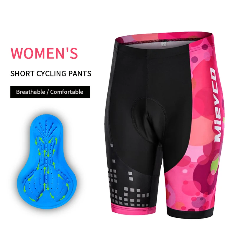 Women 3D Padded Cycling Shorts Quick Dry Breathable MTB Bike Shorts-0
