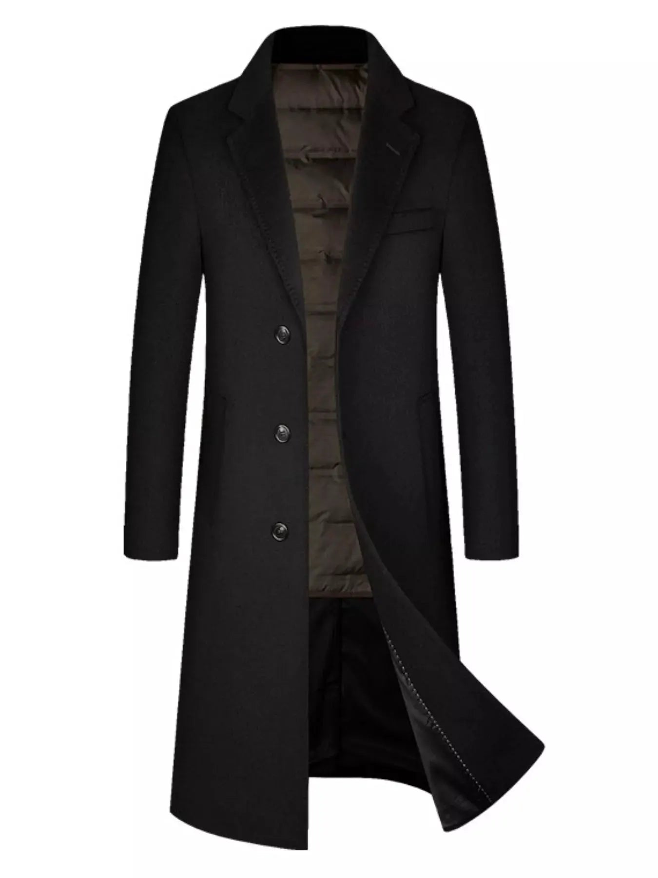 Men's Classic Button Up Overcoat by Partner Label