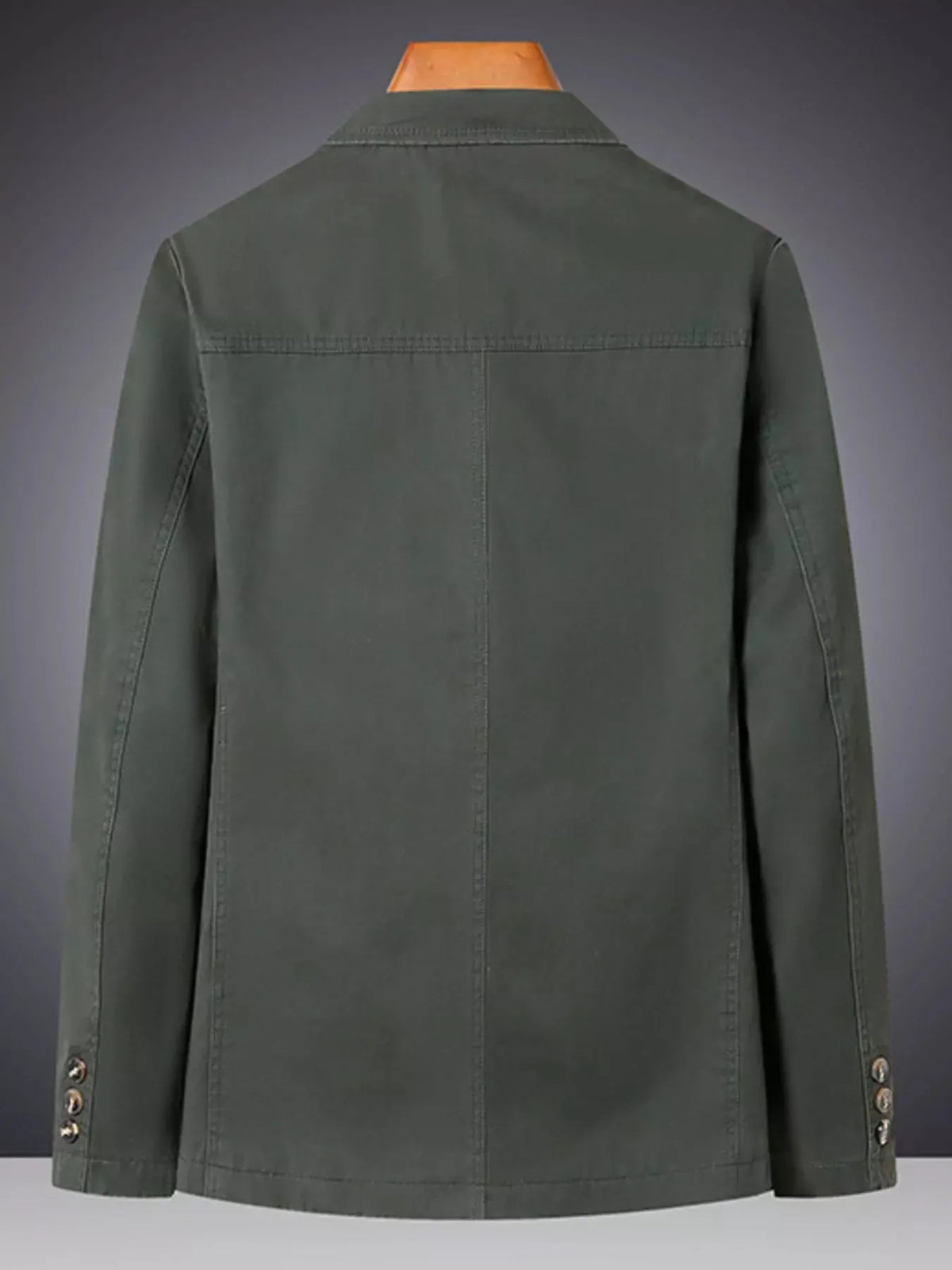 Men's Plus Size Lapel Collar Long Sleeve Blazer by Trendsi