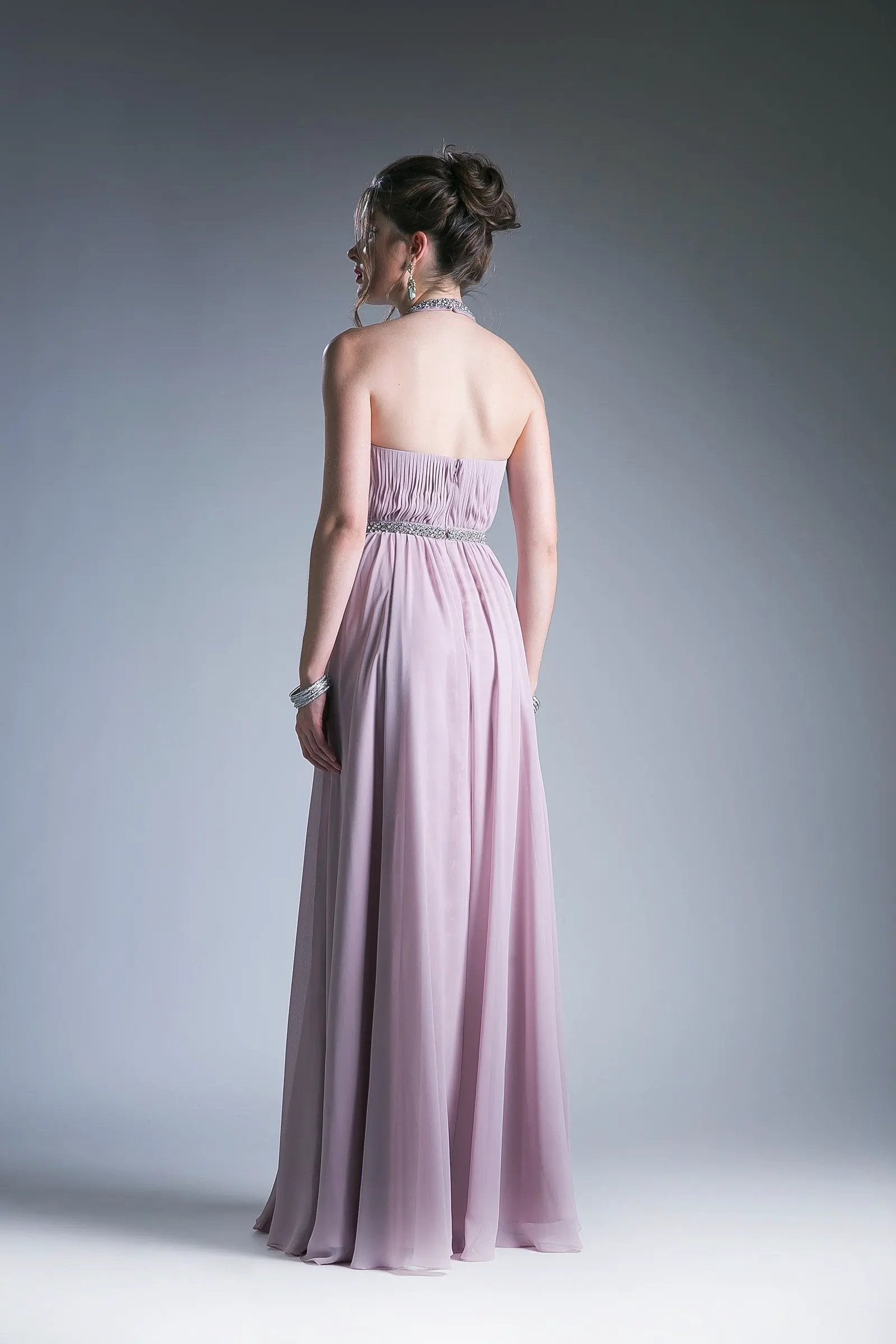 A-line dress with halter neckline by Tux-USA