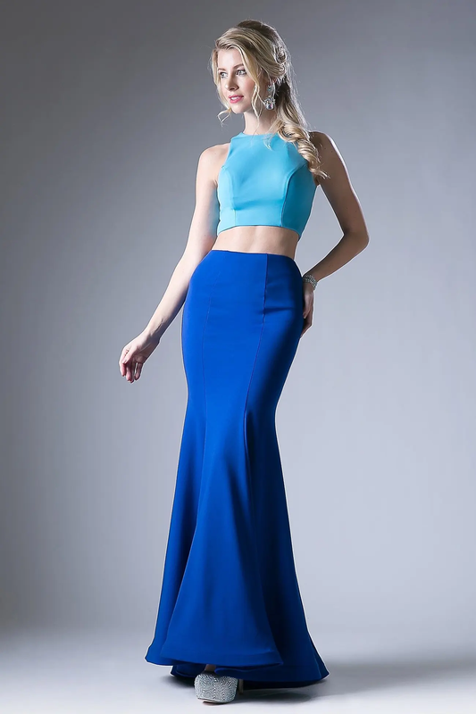 Two-Piece Dress Cropped Top Body-Hugging Silhouette For Any Occasion by Tux-USA