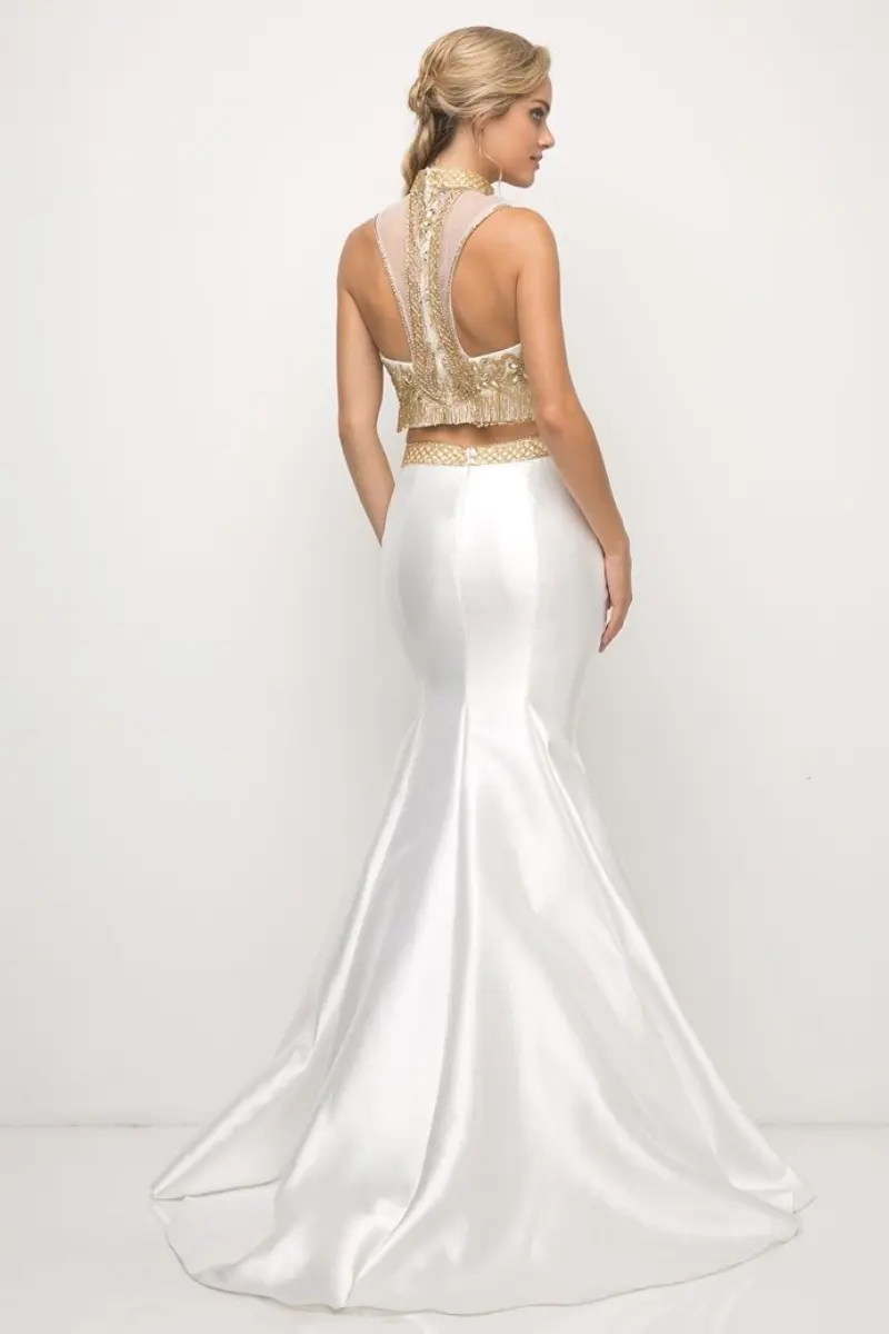 Beaded Bodice 2 Piece Mermaid Gown by Tux-USA