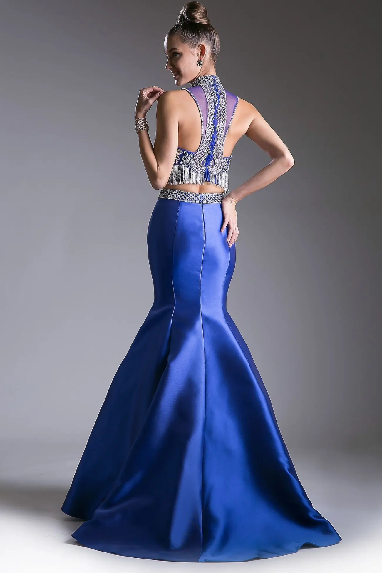 Beaded Bodice 2 Piece Mermaid Gown by Tux-USA