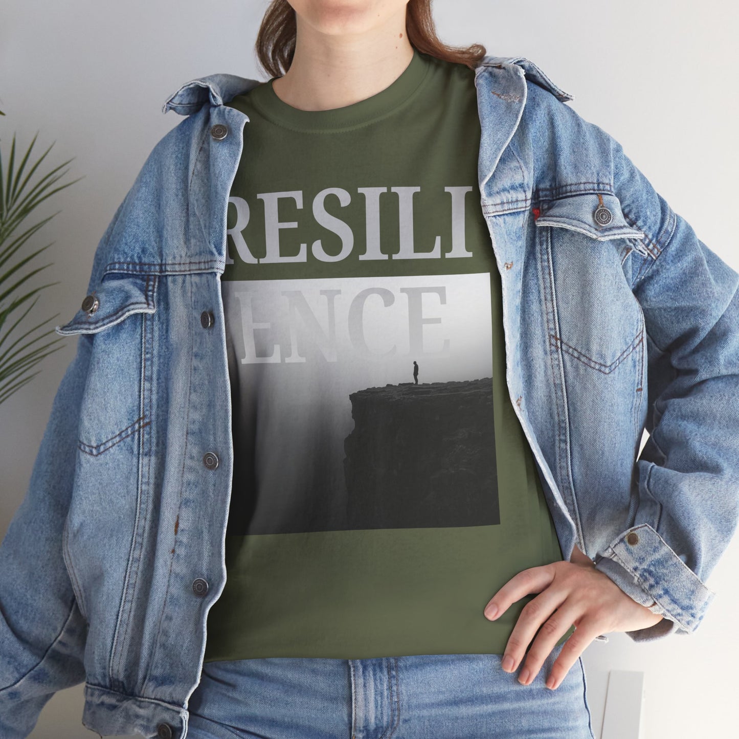 Resilience Graphic T Shirt | Minimalist Motivational Photo Print Unisex Tee