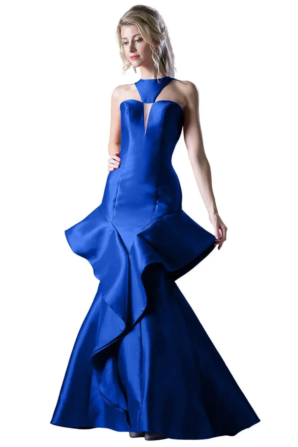 Mermaid Gown with a Deep Back Cutout by Tux-USA