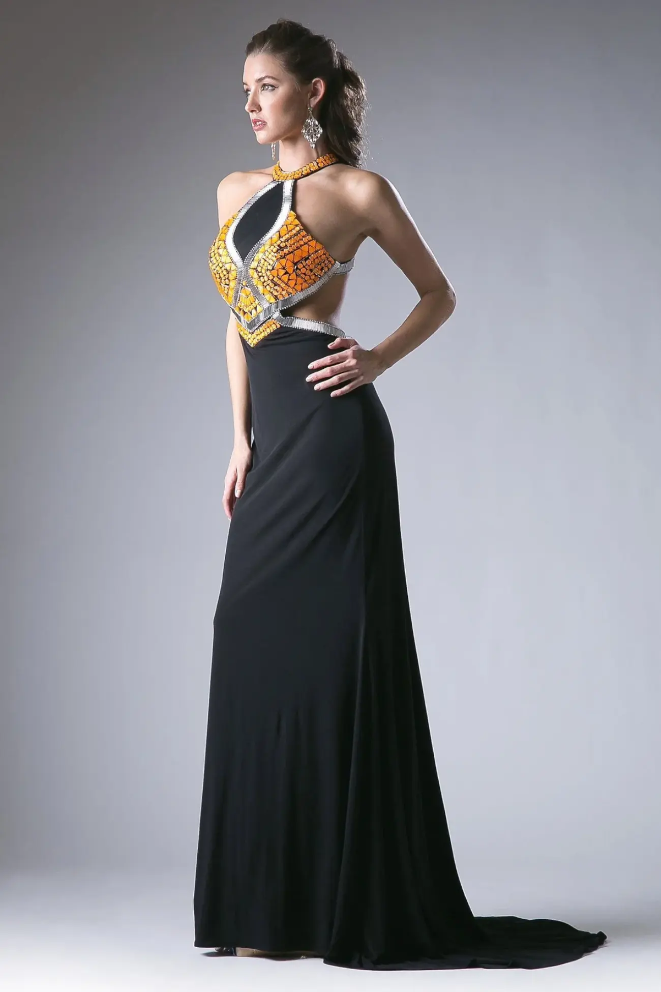 Beaded Stretch Knit Sheath Dress by Tux-USA