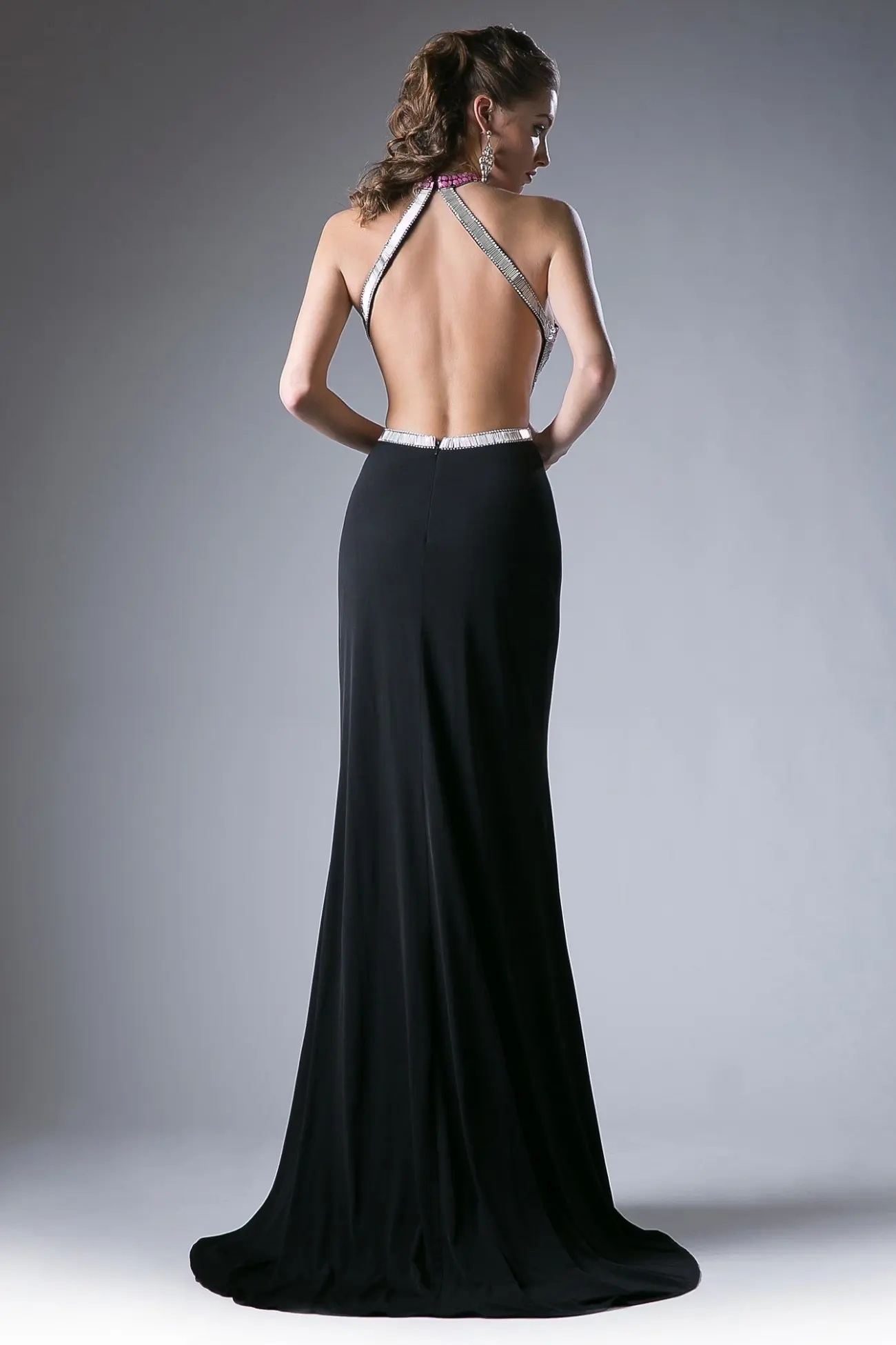 Beaded Stretch Knit Sheath Dress by Tux-USA