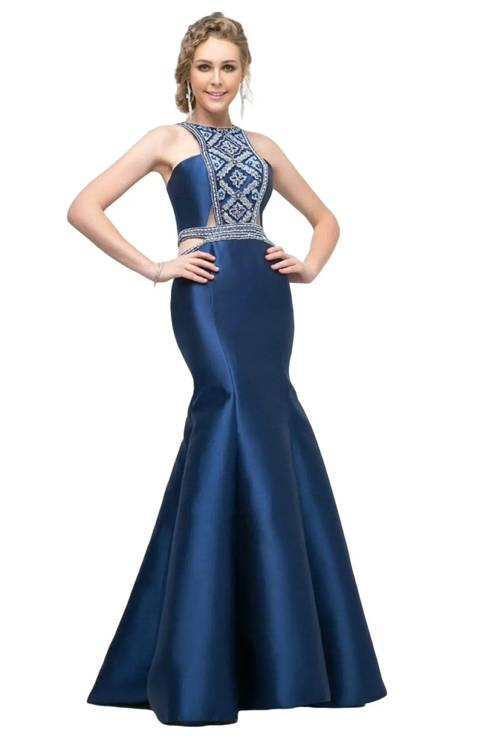 Halter Mermaid Mikado Gown by Tux-USA