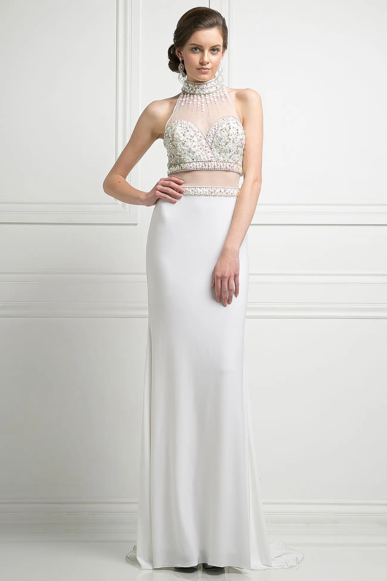 Two-Piece Long Sleeveless Dress by Tux-USA