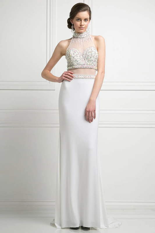 Two-Piece Long Sleeveless Dress by Tux-USA