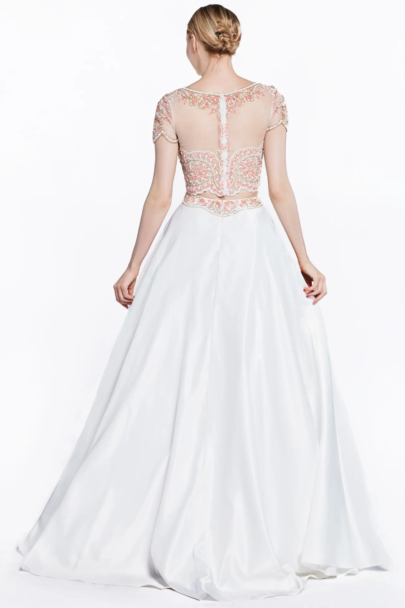 Beaded 2 Piece Satin Ball Gown by Tux-USA